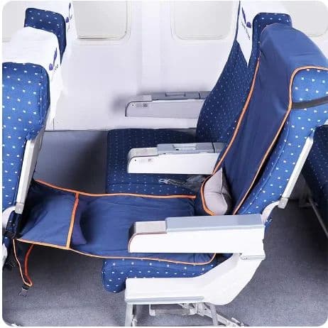 Travel Footrest Hammock for Adult Kids Multifunctional Airplane Foot Hanger, Baby Sleeping Bed for Plane, Train, Bus Car image 5