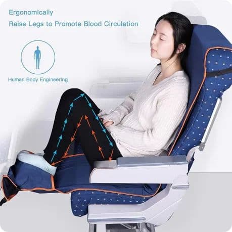 Travel Footrest Hammock for Adult Kids Multifunctional Airplane Foot Hanger, Baby Sleeping Bed for Plane, Train, Bus Car image 4