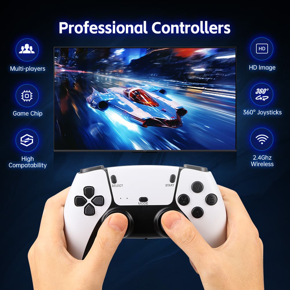 3D Double Wireless Retro Handheld Console, Game Stick Mini, HD Video Game Stick Controller image 2