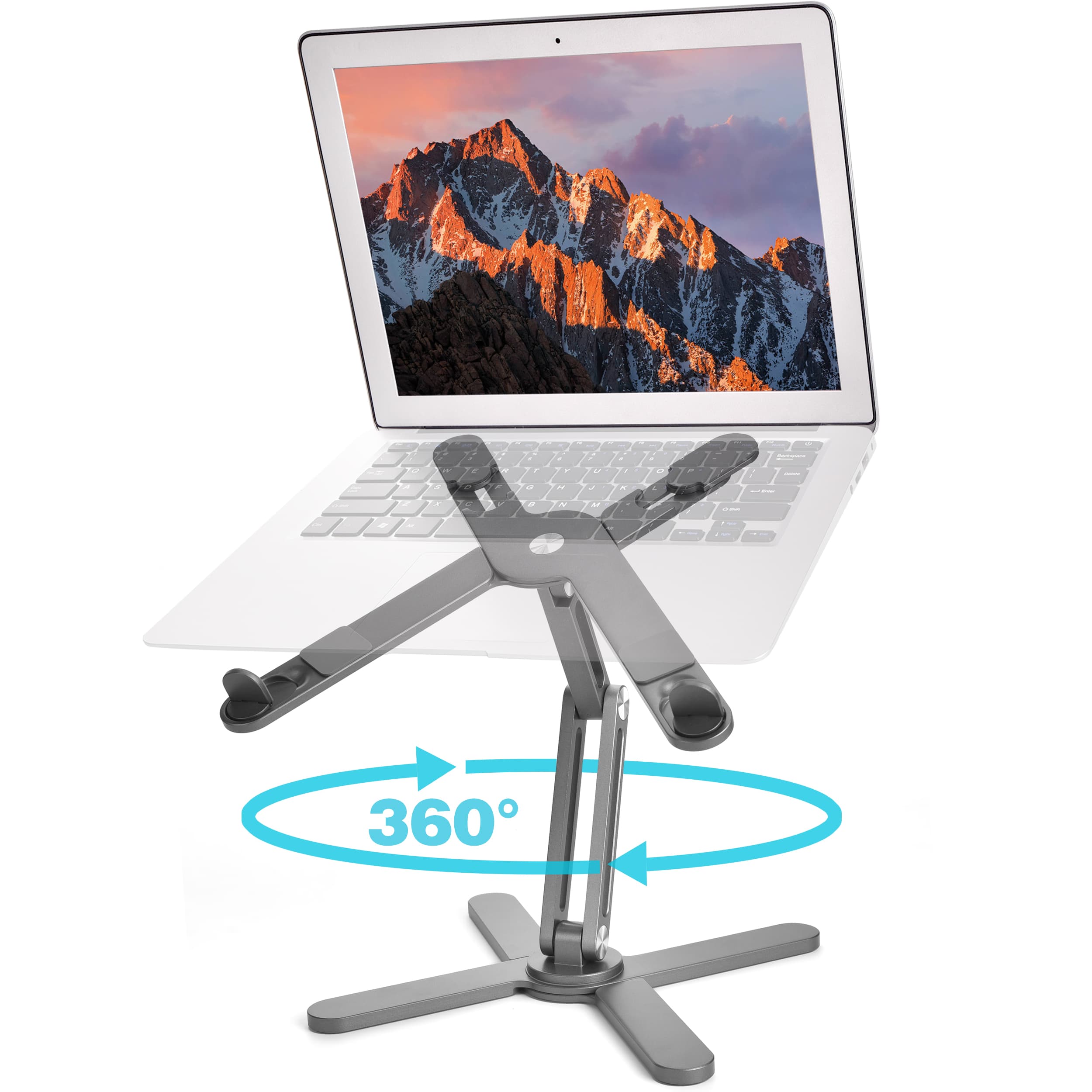 Portable X Type Bracket for Laptop, Foldable Laptop Stand, Adjustable Aluminum Alloy