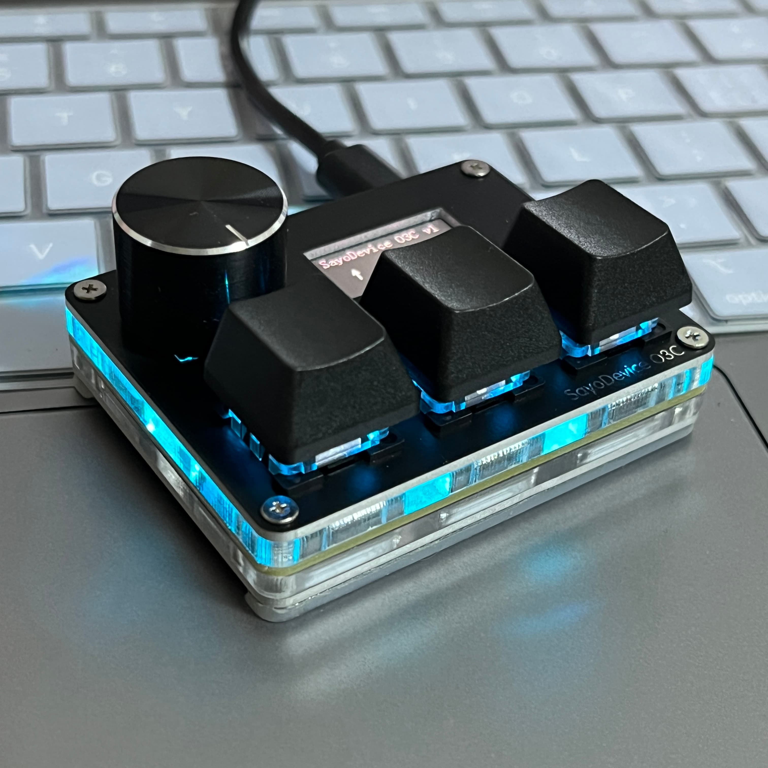 SayoDevice OSU, O3C Rapid Trigger, Magnetic Pink Switches, Hall Switches, Keyboard With Knob, Screen Copy Paste Shortcut