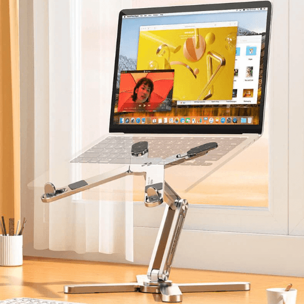 Portable X Type Bracket for Laptop, Foldable Laptop Stand, Adjustable Aluminum Alloy image 2