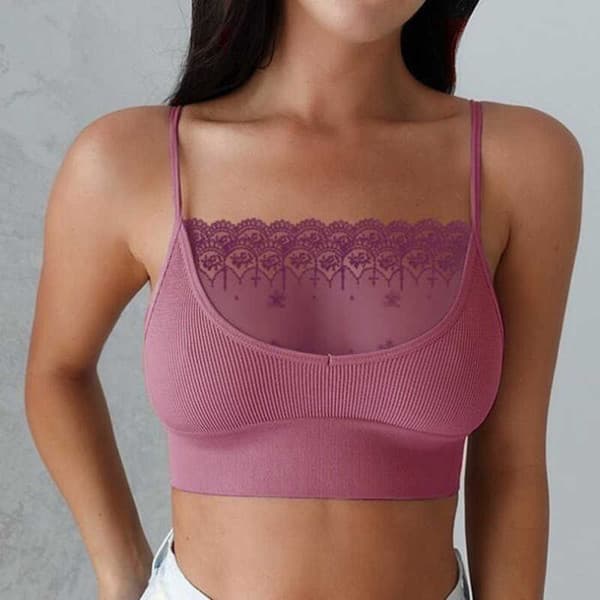 Intimates Lace Patchwork Bra Crop Tops image 4