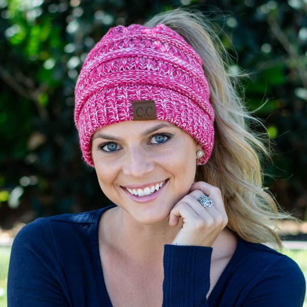 Soft Knit Ponytail Beanie image 7