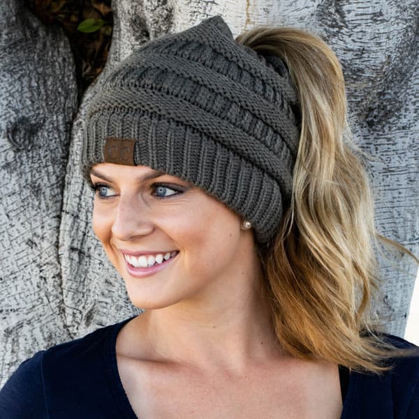 Soft Knit Ponytail Beanie image 4