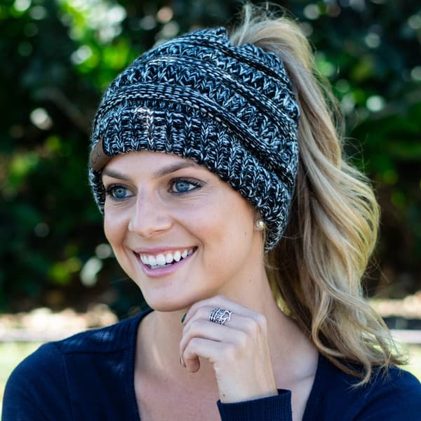 Soft Knit Ponytail Beanie image 8