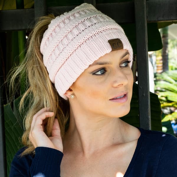 Soft Knit Ponytail Beanie image 9