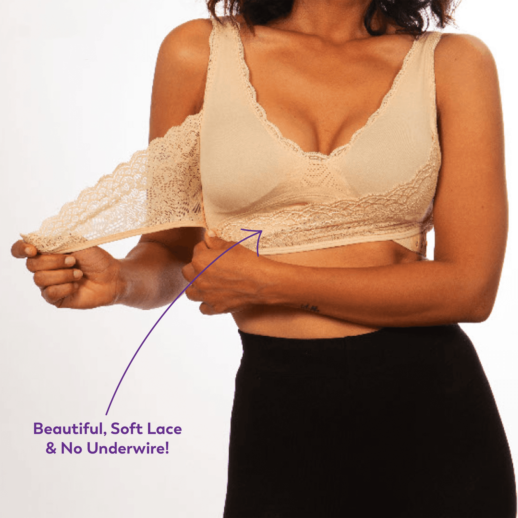 Seamless Wireless Lift Bra for Natural Support & Comfort | Breathable and Adjustables image 2