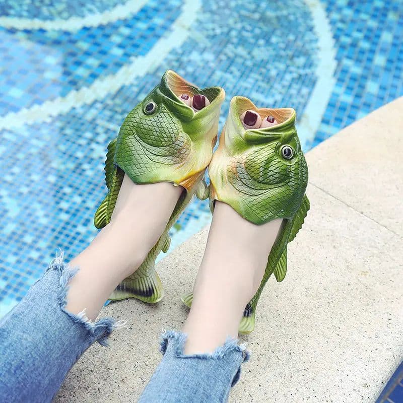 Fish Slippers, Unisex Outdoor Summer Beach Sandals, Soft Fishing Stylish Footwear image 3