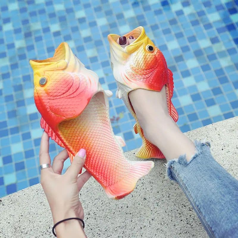 Fish Slippers, Unisex Outdoor Summer Beach Sandals, Soft Fishing Stylish Footwear image 5