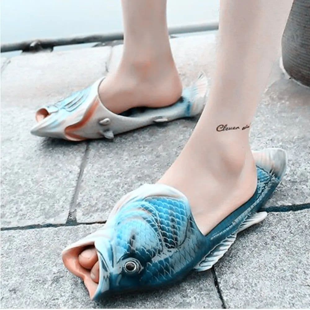 Fish Slippers, Unisex Outdoor Summer Beach Sandals, Soft Fishing Stylish Footwear image 2