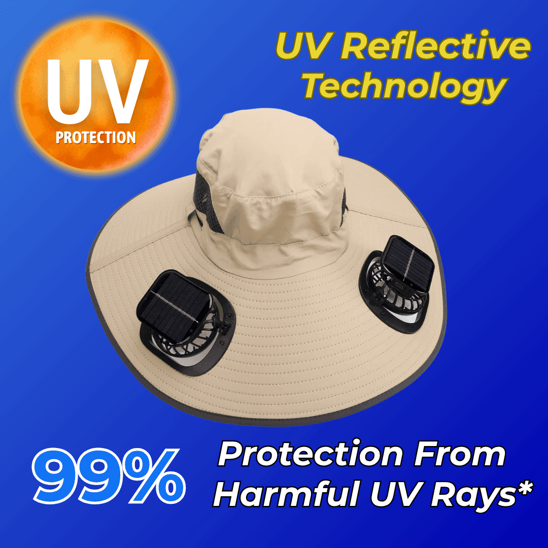 Outdoor Solar Wide Brimme Sun Hat With Fan image 5
