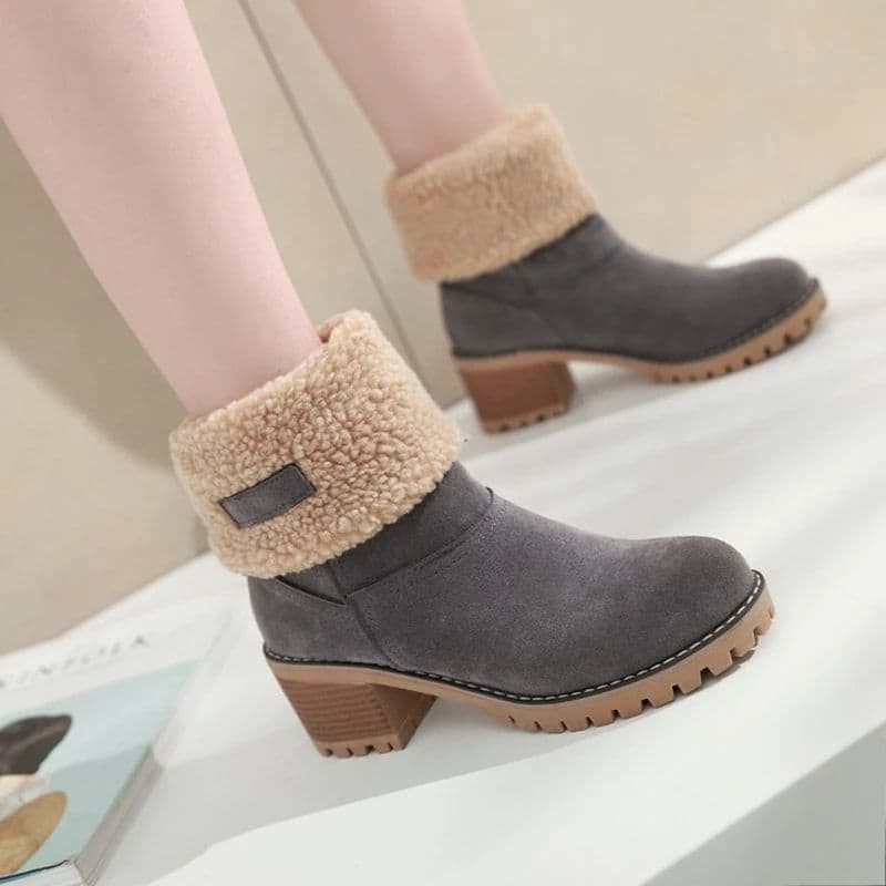 Women's Block Heel Snow Boots | Warm & Stylish - Perfect Winter Gift image 3