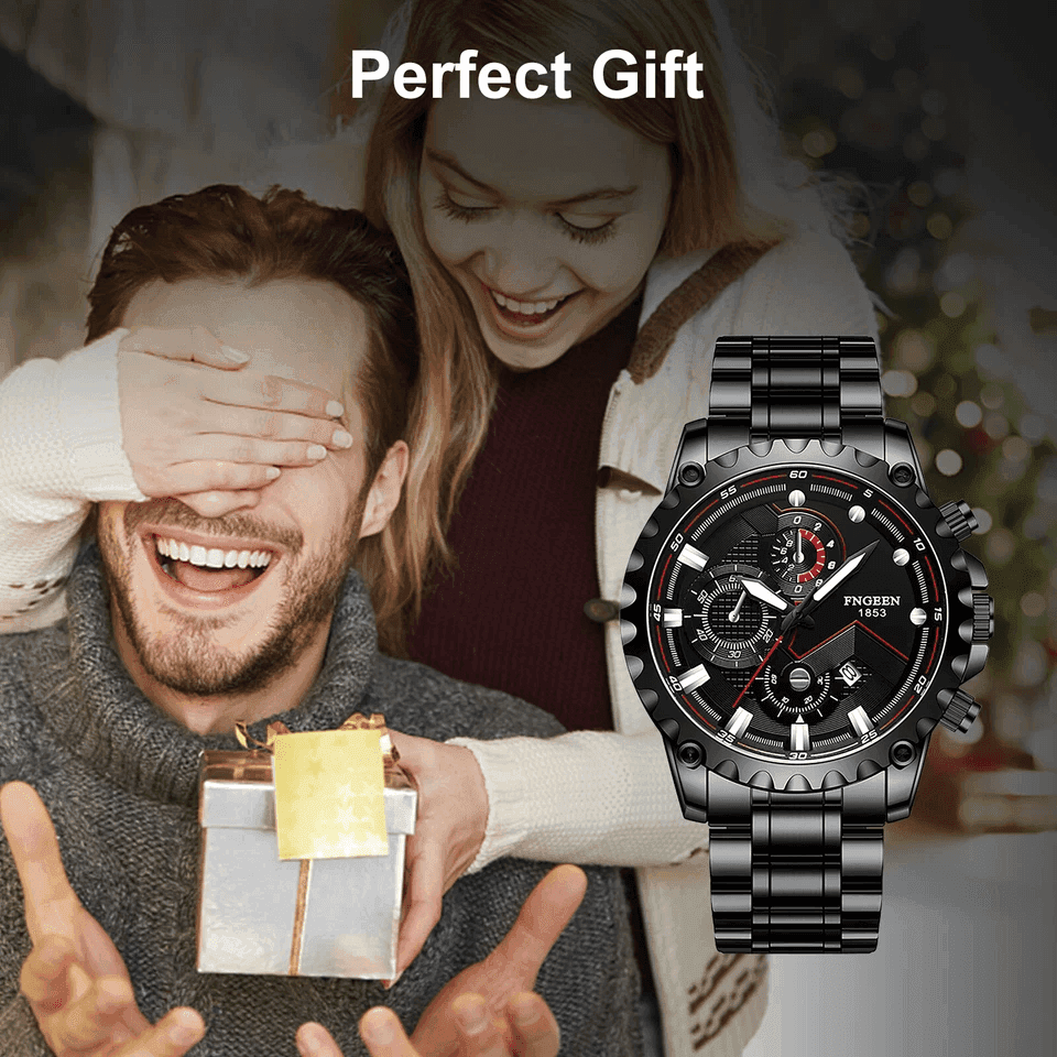 Waterproof Men's Watch Classic Stainless Steel Quartz Luminous Luxury Wristwatch for Business and Casual Wear image 5