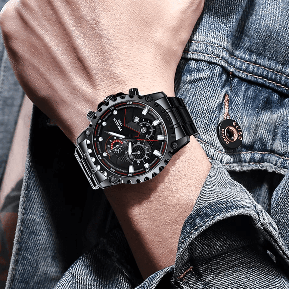 Waterproof Men's Watch Classic Stainless Steel Quartz Luminous Luxury Wristwatch for Business and Casual Wear image 2