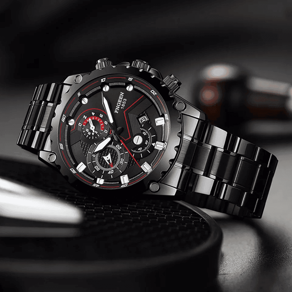Waterproof Men's Watch Classic Stainless Steel Quartz Luminous Luxury Wristwatch for Business and Casual Wear