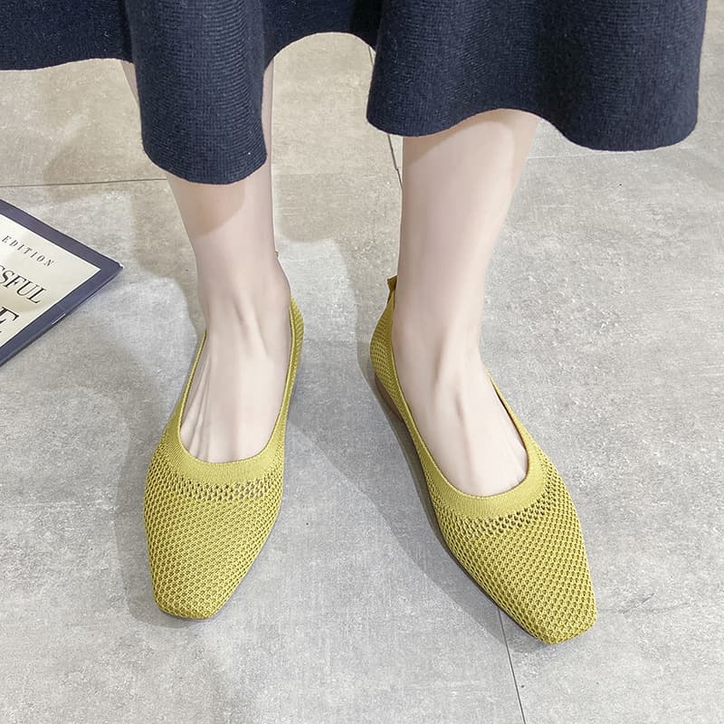 Breathable Mesh Fashion Flats for Women, Spring Summer Flat Shoes with Square Toe & Soft Sole image 8