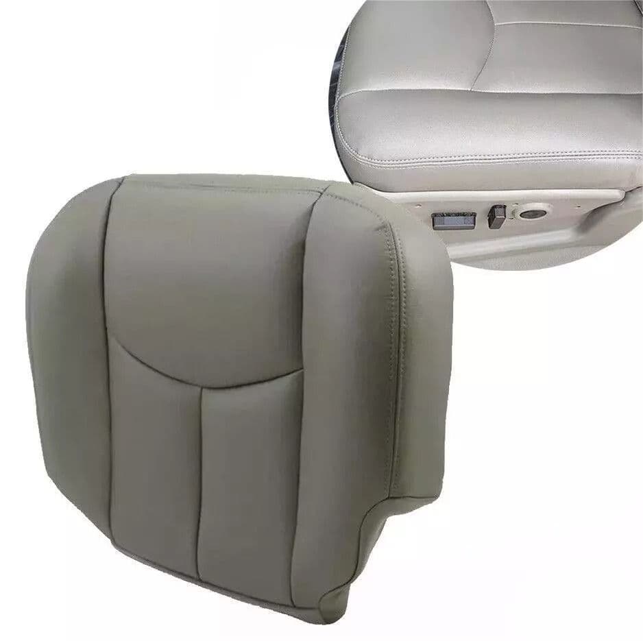 Chevy Tahoe Suburban Driver Bottom Leather Seat Cover Gray, Exact Fit, Waterproof & Scratch-Resistant image 12