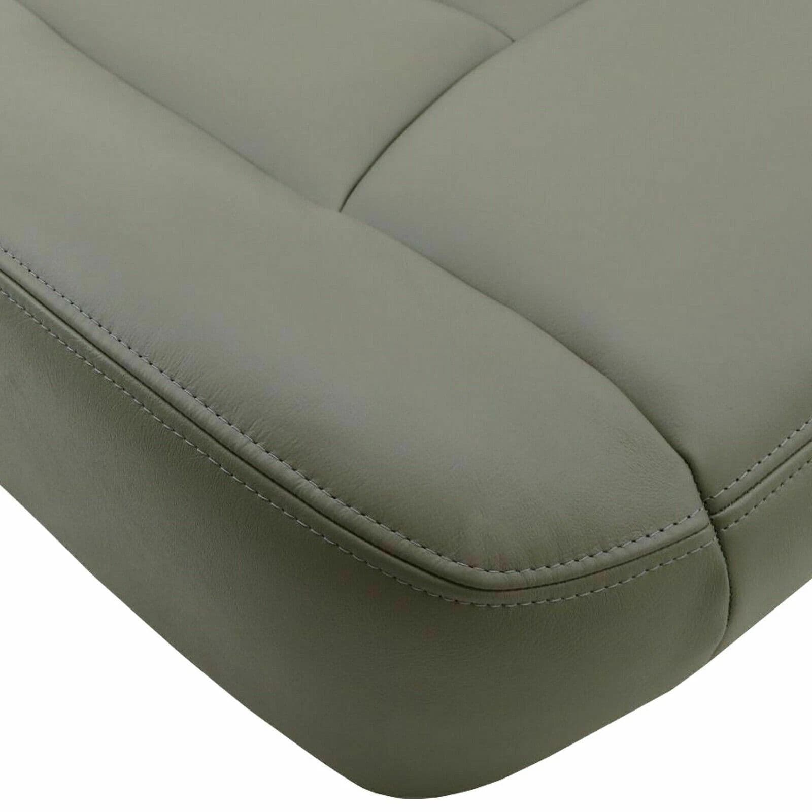 Chevy Tahoe Suburban Driver Bottom Leather Seat Cover Gray, Exact Fit, Waterproof & Scratch-Resistant image 6