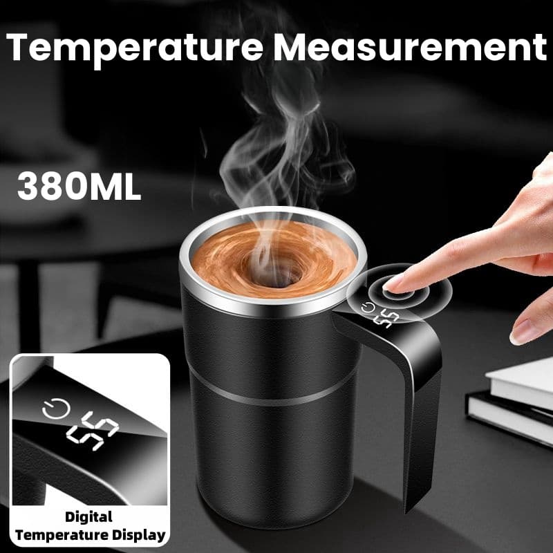 Electric Coffee Self Mixing Mug Rechargeable, Waterproof, BPA-Free Automatic Stirring Cup for Coffee, Tea, and More image 2