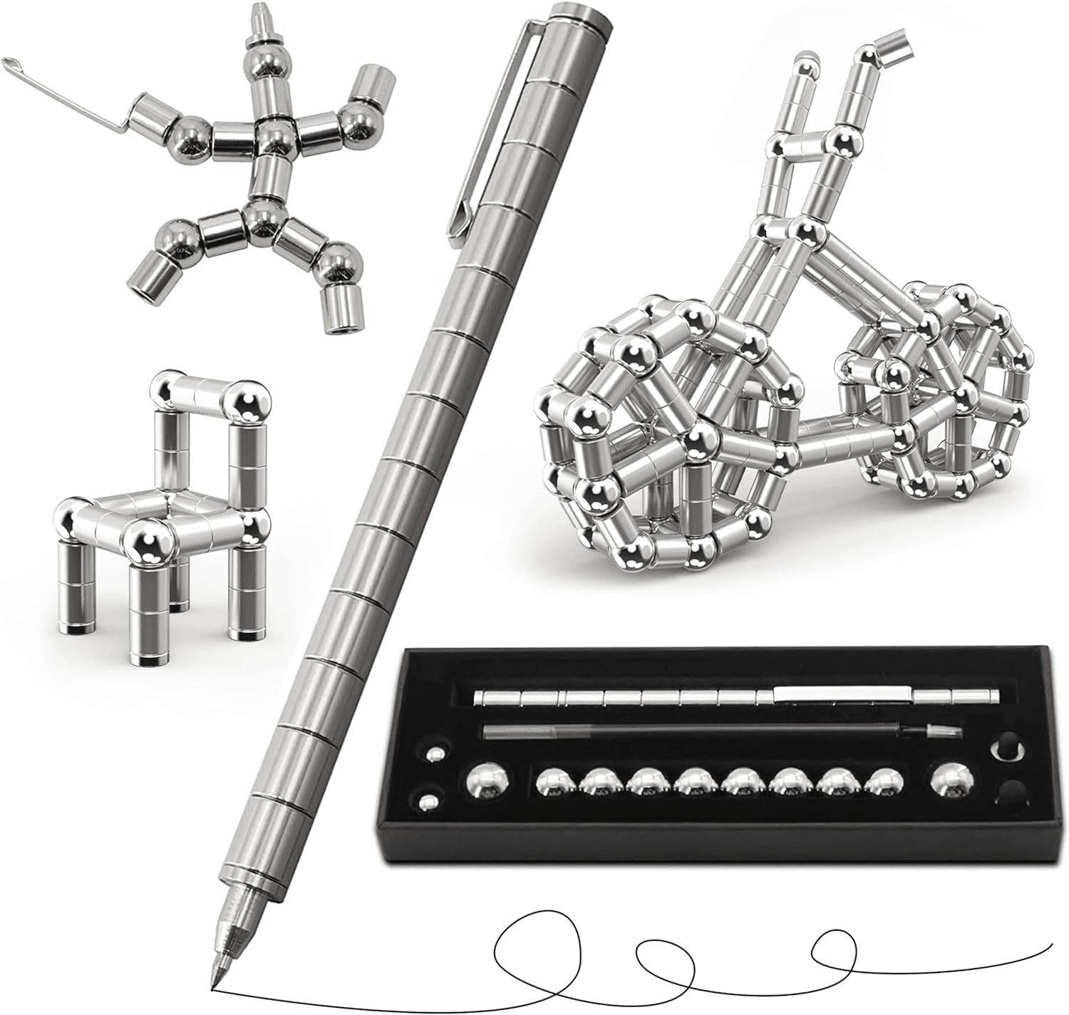 Magnetic Pen for Fidgeting Multifunctional Novel Pen for Decompression & Stress Relief image 9