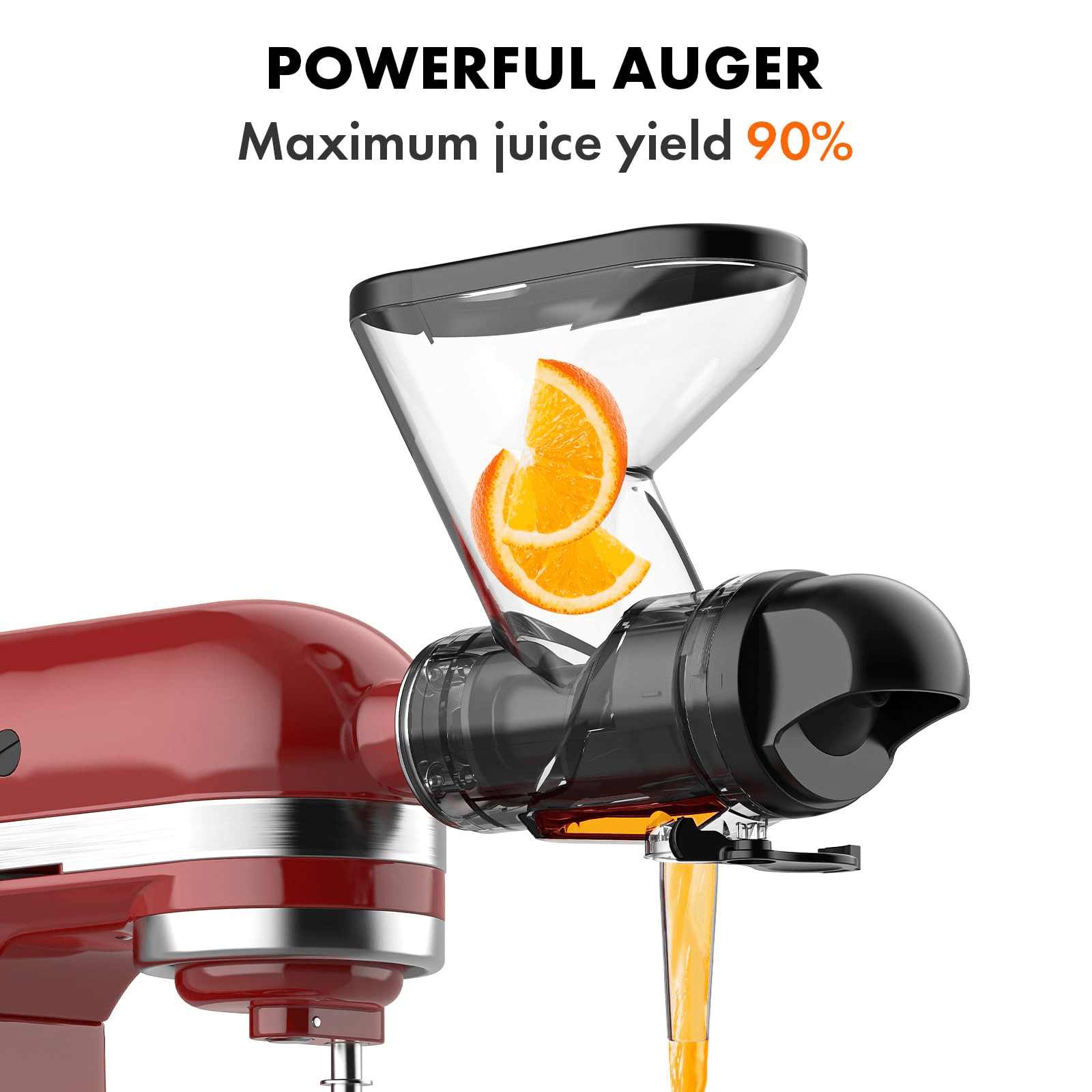 Masticating Juicer Attachment for KitchenAid Stand Mixer, Slow Cold Press Juicer Machine with Dual Feed Chute forHealth image 3