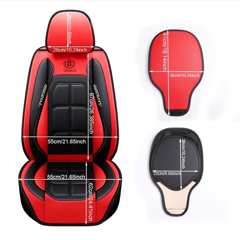 All Season Universal Pad, Full Leather Car Seat Cushion, Driver or Passenger Seat Cover image 2