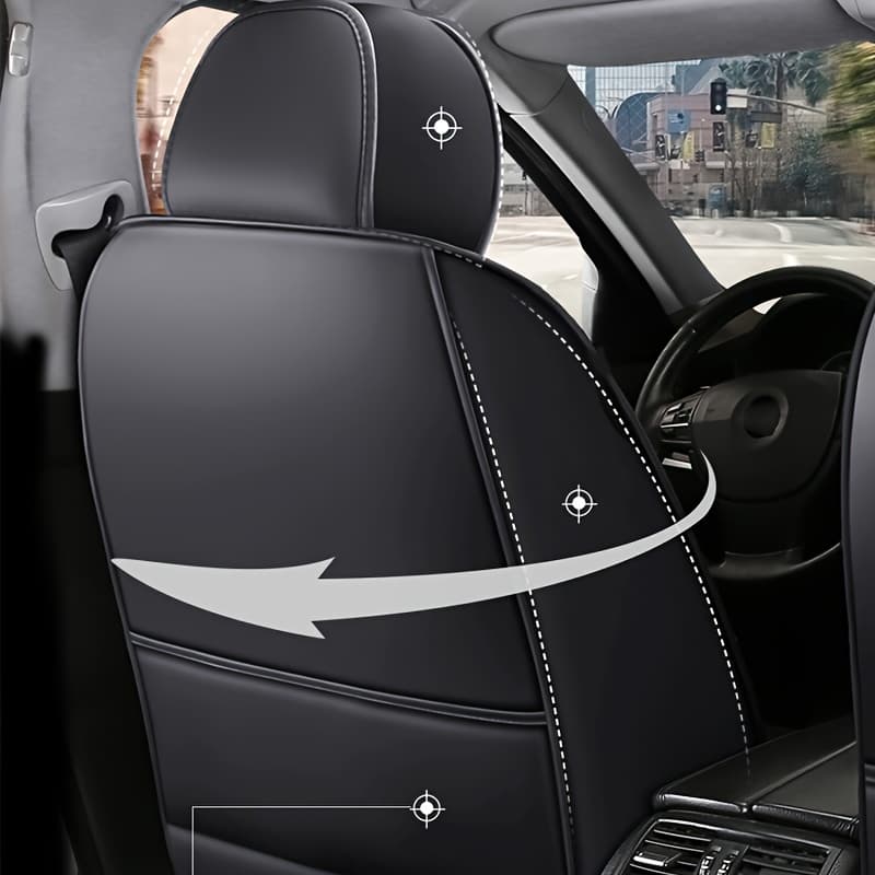 All Season Universal Pad, Full Leather Car Seat Cushion, Driver or Passenger Seat Cover image 8