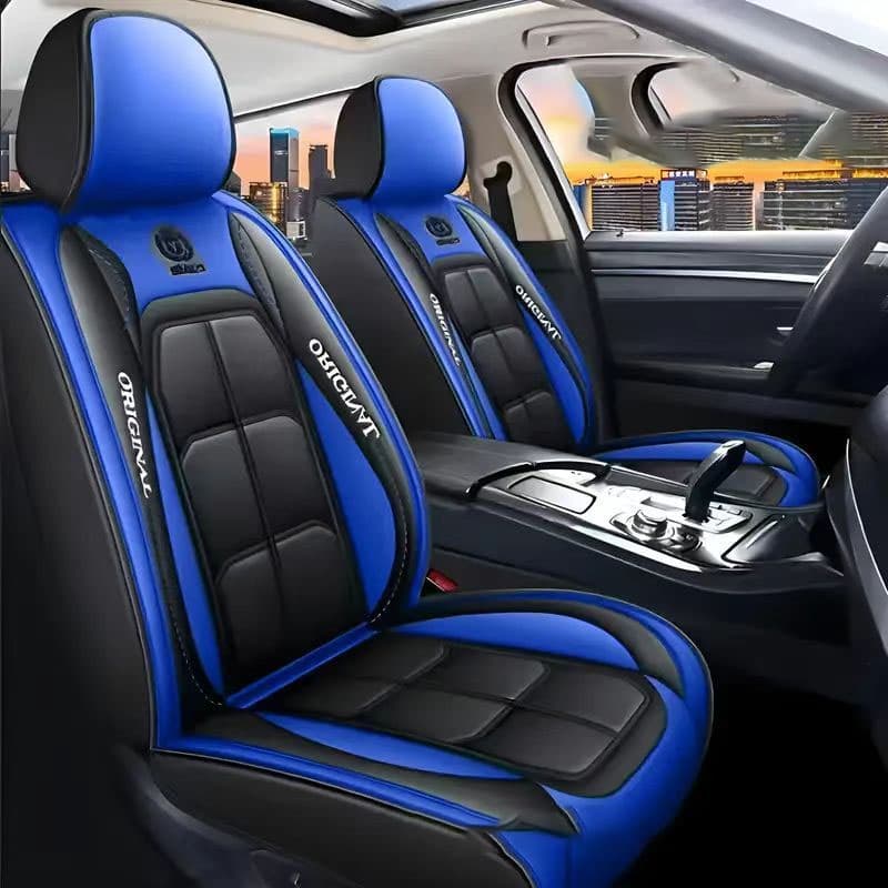 Luxury Full Leather Car Seat Cushion Pad for Driver & Passenger All Season Universal Seat Cover image 12