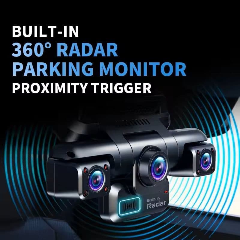 4K 360 Dash Cam 4 Channel GPS Night Vision WiFi Car Camera System image 2