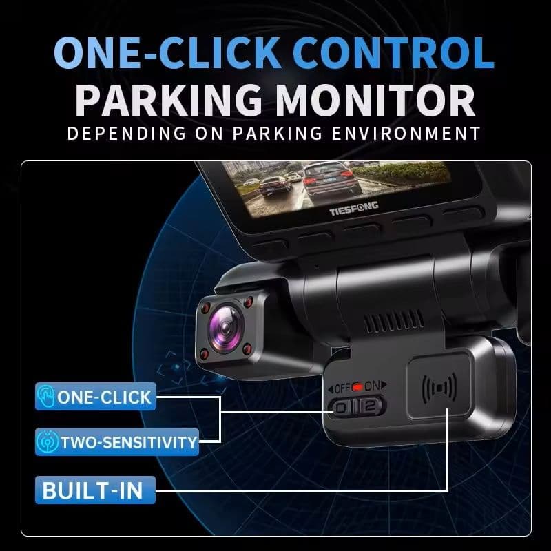 4K 360 Dash Cam 4 Channel GPS Night Vision WiFi Car Camera System image 4