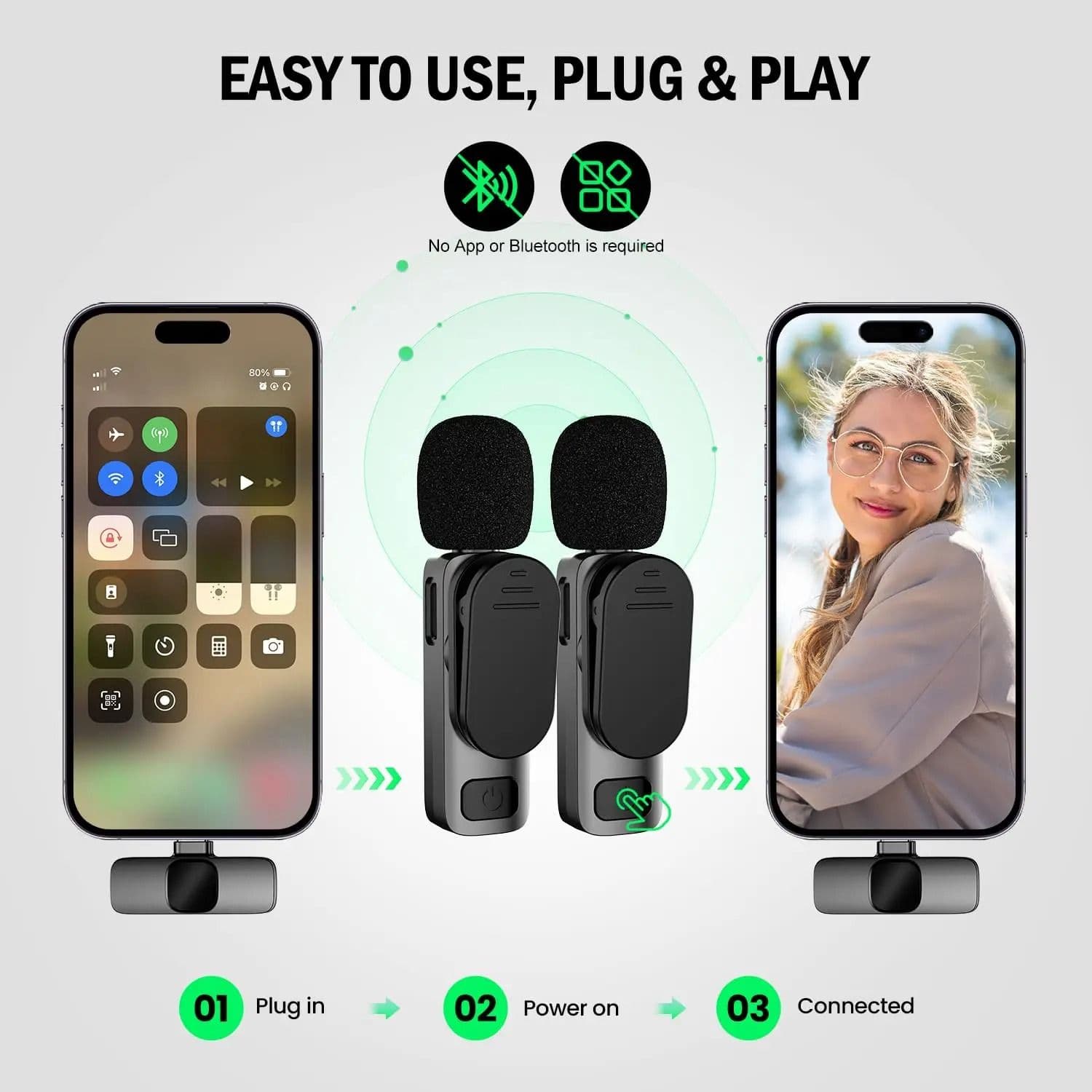 Wireless Lavalier Microphone for iPhone and Android – Single and Dual Kits image 5