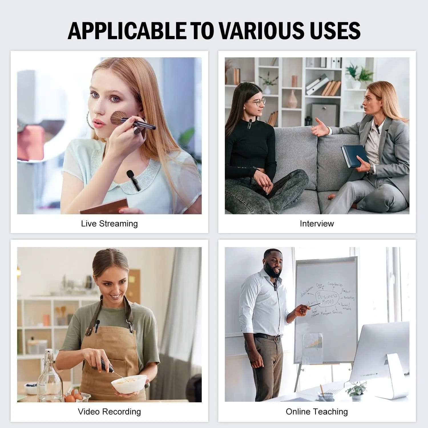 Wireless Lavalier Microphone for iPhone and Android – Single and Dual Kits image 7