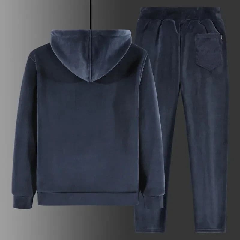 Cashmere Tracksuit Mens Winter Warm Hooded Set image 4