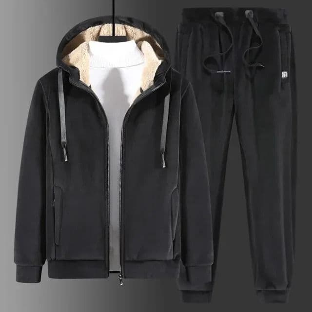 Cashmere Tracksuit Mens Winter Warm Hooded Set image 6
