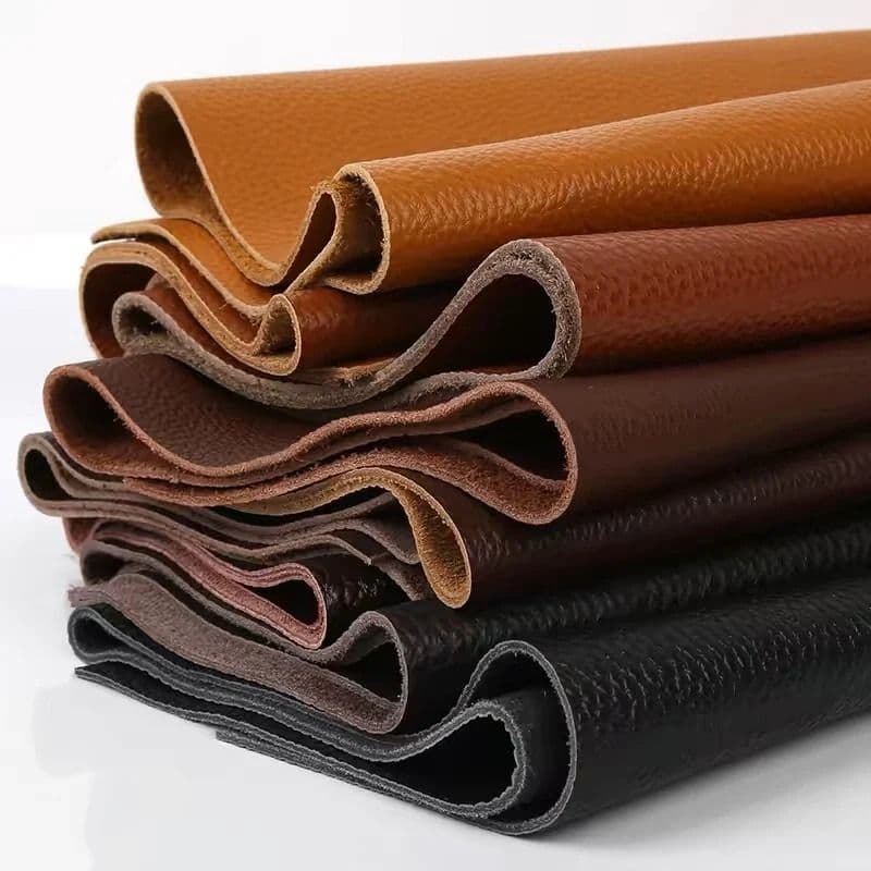 Genuine Top-Grain Cowhide Leather Fabric – Premium Brown Upholstery Material for Sofas, Headboards, and Crafts image 2