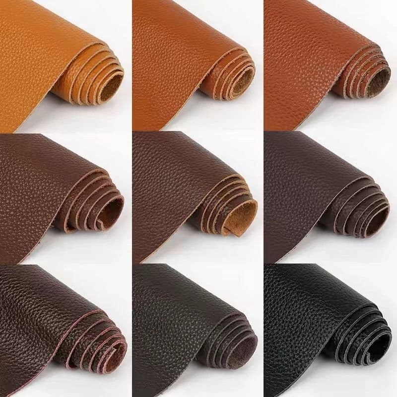 Genuine Top-Grain Cowhide Leather Fabric – Premium Brown Upholstery Material for Sofas, Headboards, and Crafts image 4