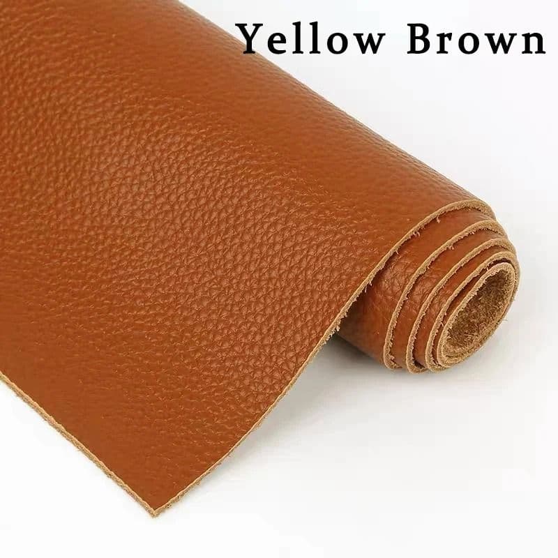 Genuine Top-Grain Cowhide Leather Fabric – Premium Brown Upholstery Material for Sofas, Headboards, and Crafts image 9