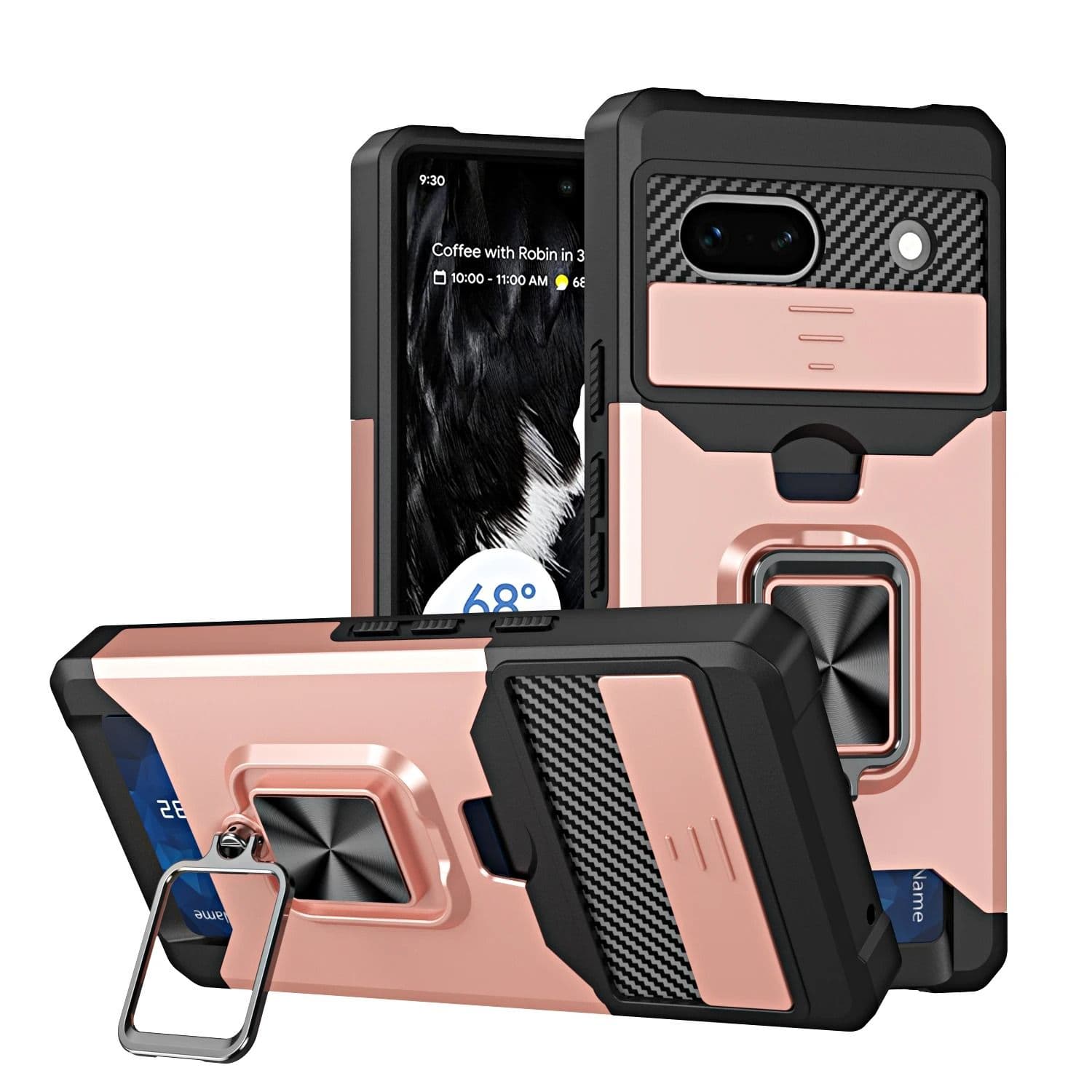 Wallet Phone Case with Card Slot and Kickstand for Google Pixel image 8