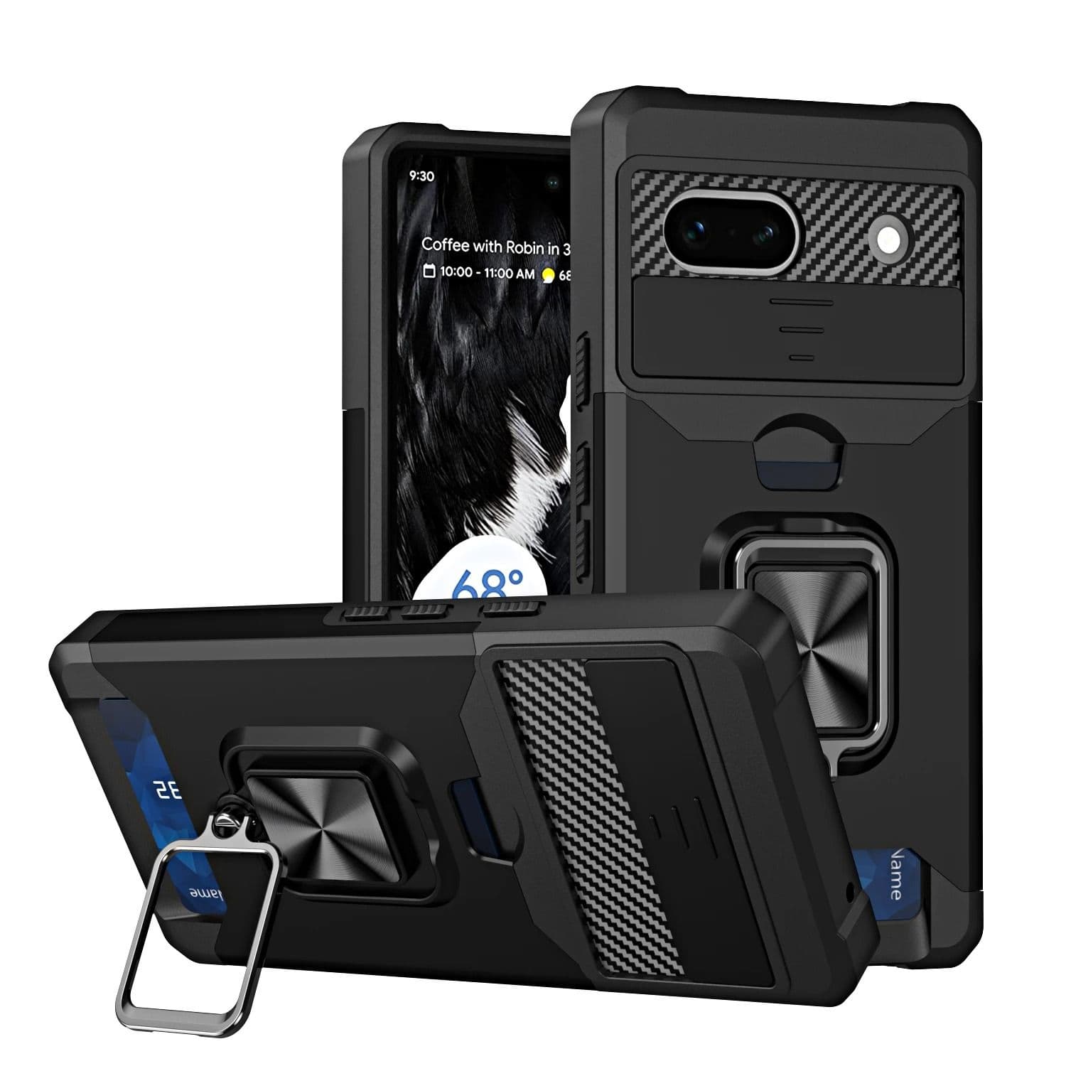 Wallet Phone Case with Card Slot and Kickstand for Google Pixel image 9