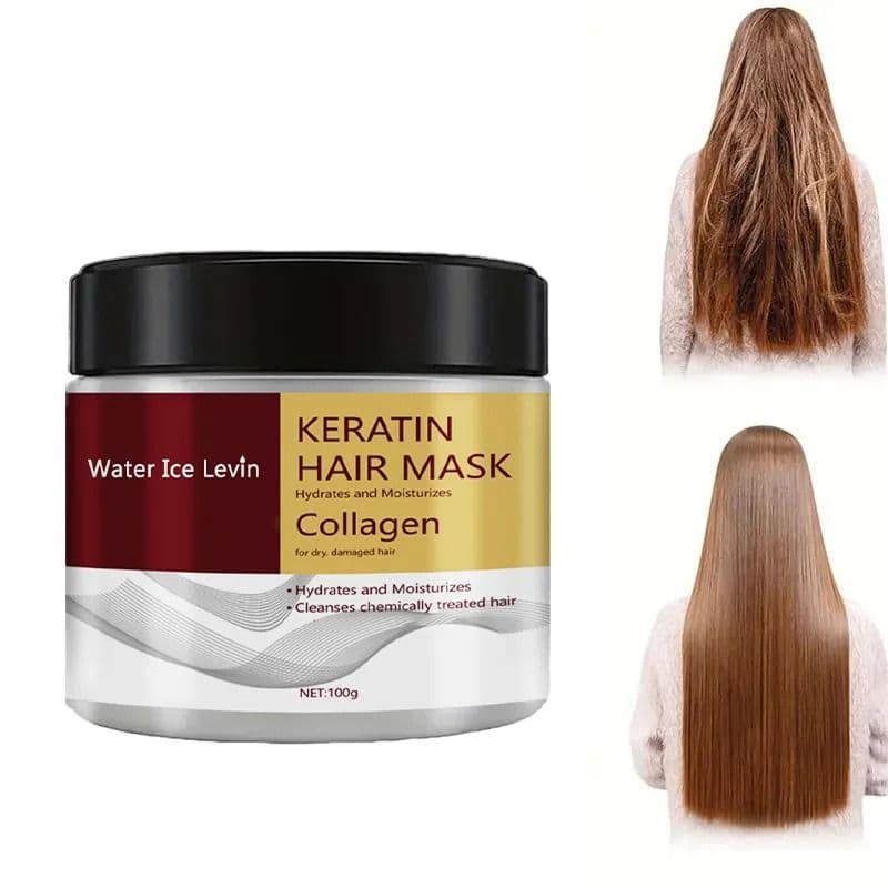 Collagen Keratin Hair Mask for Damaged Hair, Deep Conditioning and Frizz Control image 2