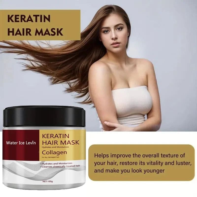 Collagen Keratin Hair Mask for Damaged Hair, Deep Conditioning and Frizz Control image 5