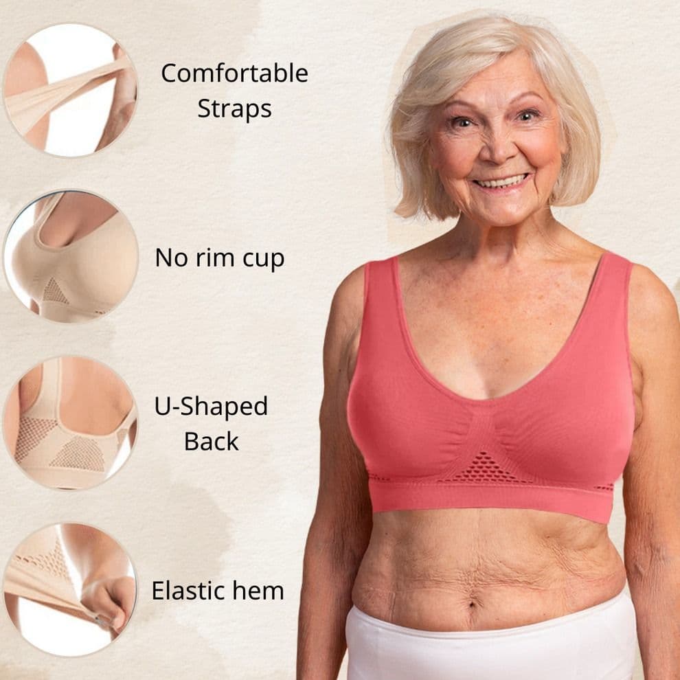 Women Seamless Sports Bra Top with Removable Padding Breathable Fitness Bra image 2