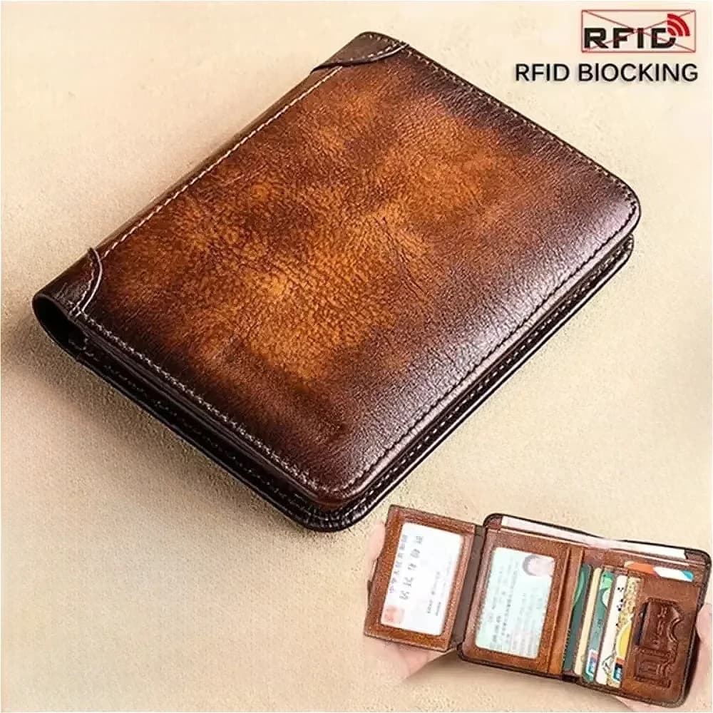 Men's RFID Blocking Wallet Trifold Card Holder for Secure Everyday Carry image 12