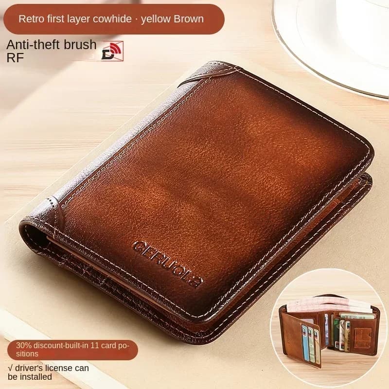 Men's RFID Blocking Wallet Trifold Card Holder for Secure Everyday Carry image 4