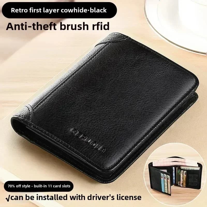 Men's RFID Blocking Wallet Trifold Card Holder for Secure Everyday Carry image 9
