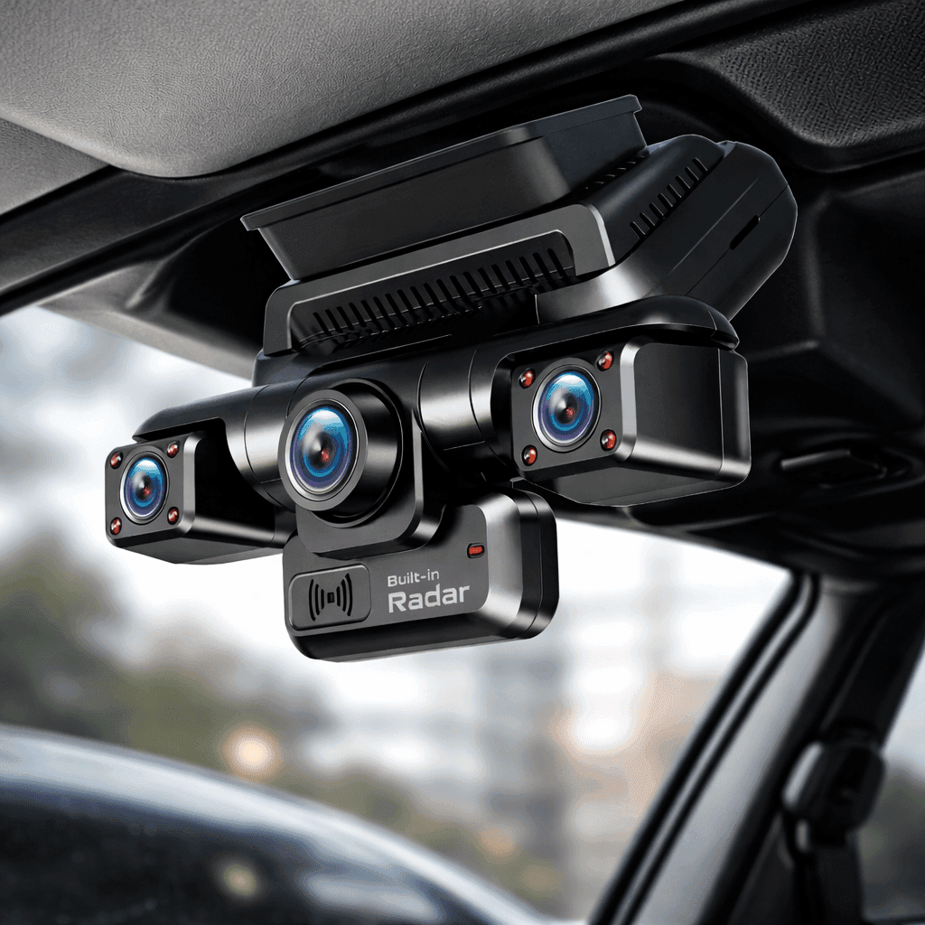 4K 360 Dash Cam 4 Channel GPS Night Vision WiFi Car Camera System