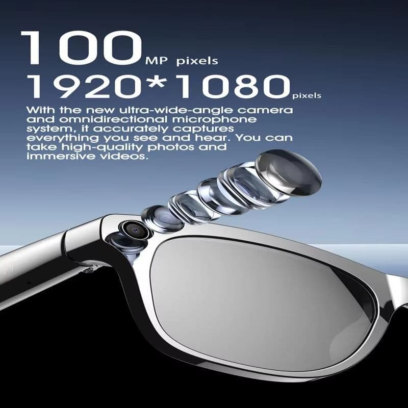 AI Smart Glasses with Camera, Bluetooth Call, Video Music Player for Men and Women image 2