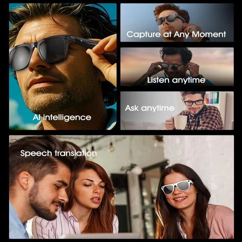 AI Smart Glasses with Camera, Bluetooth Call, Video Music Player for Men and Women image 3