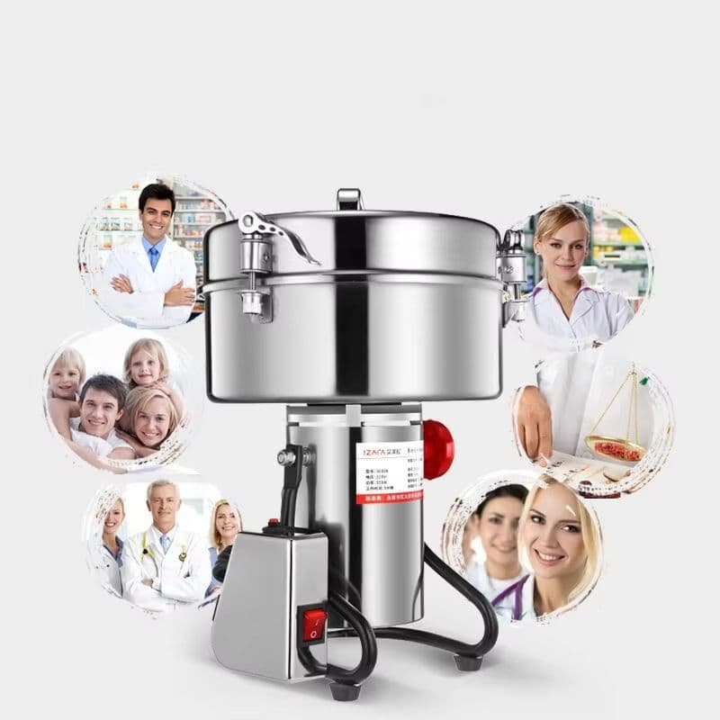 4500G Commercial Grain Grinder, High-Speed Stainless Steel Powder Mill for Spices, Cereals & Herbs image 5
